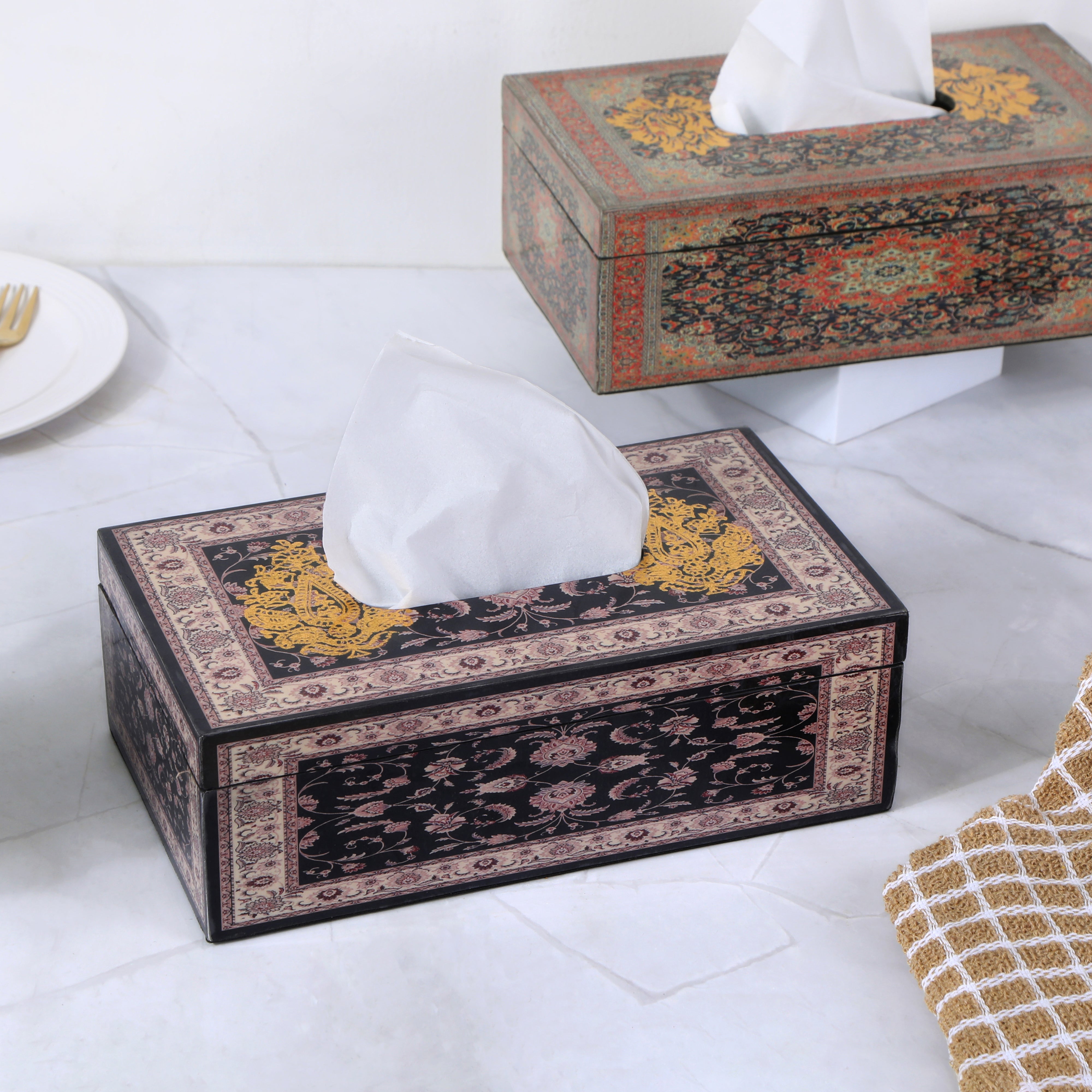 Tissue Box -  Black Turkish