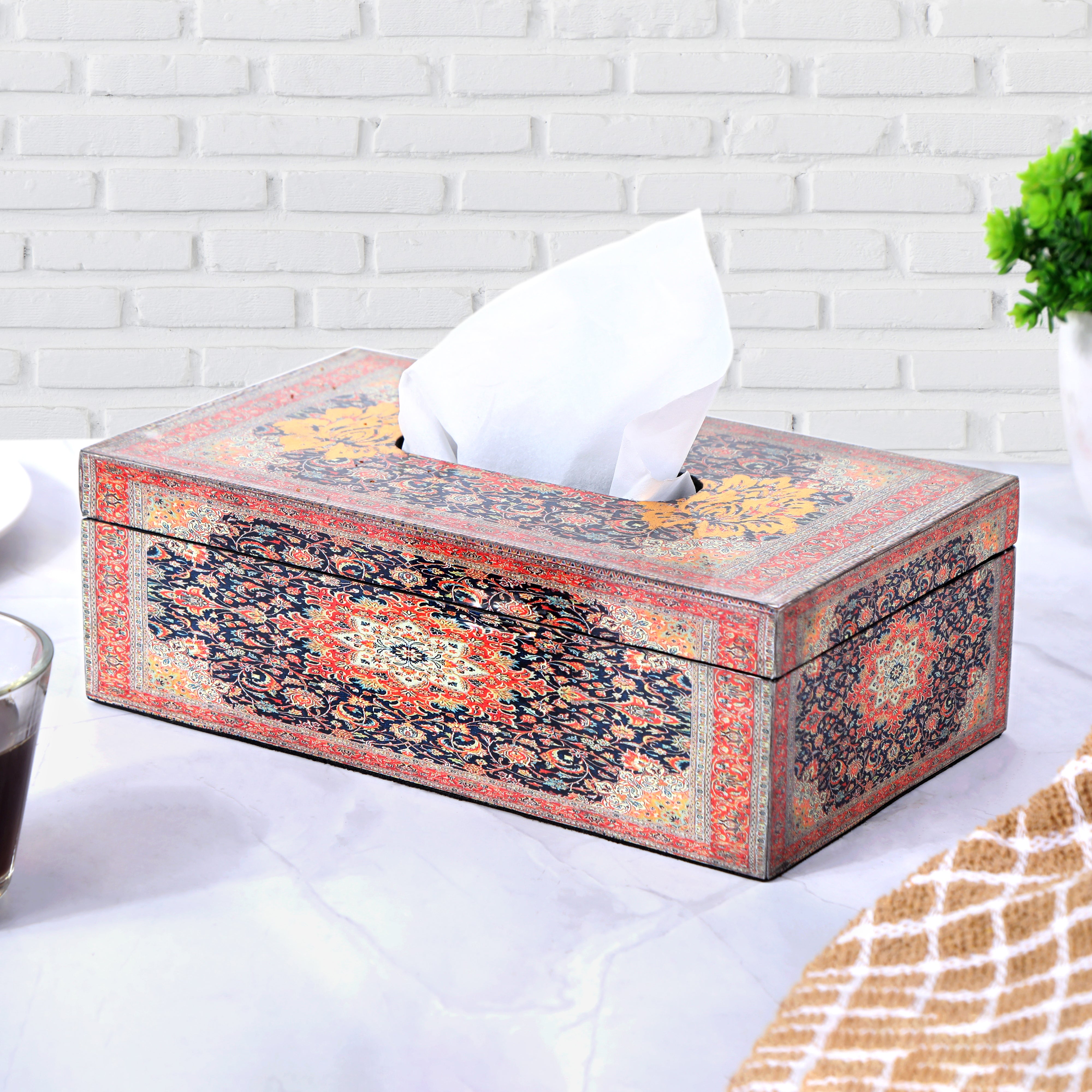 Buy Tissue Box - Maroon Turkish online in india