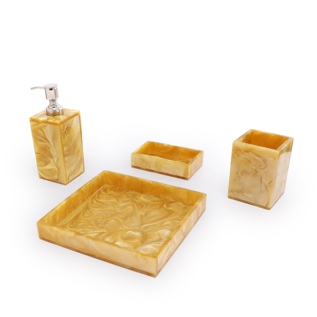 Bathroom Set - Gold Resin - The Home Co.