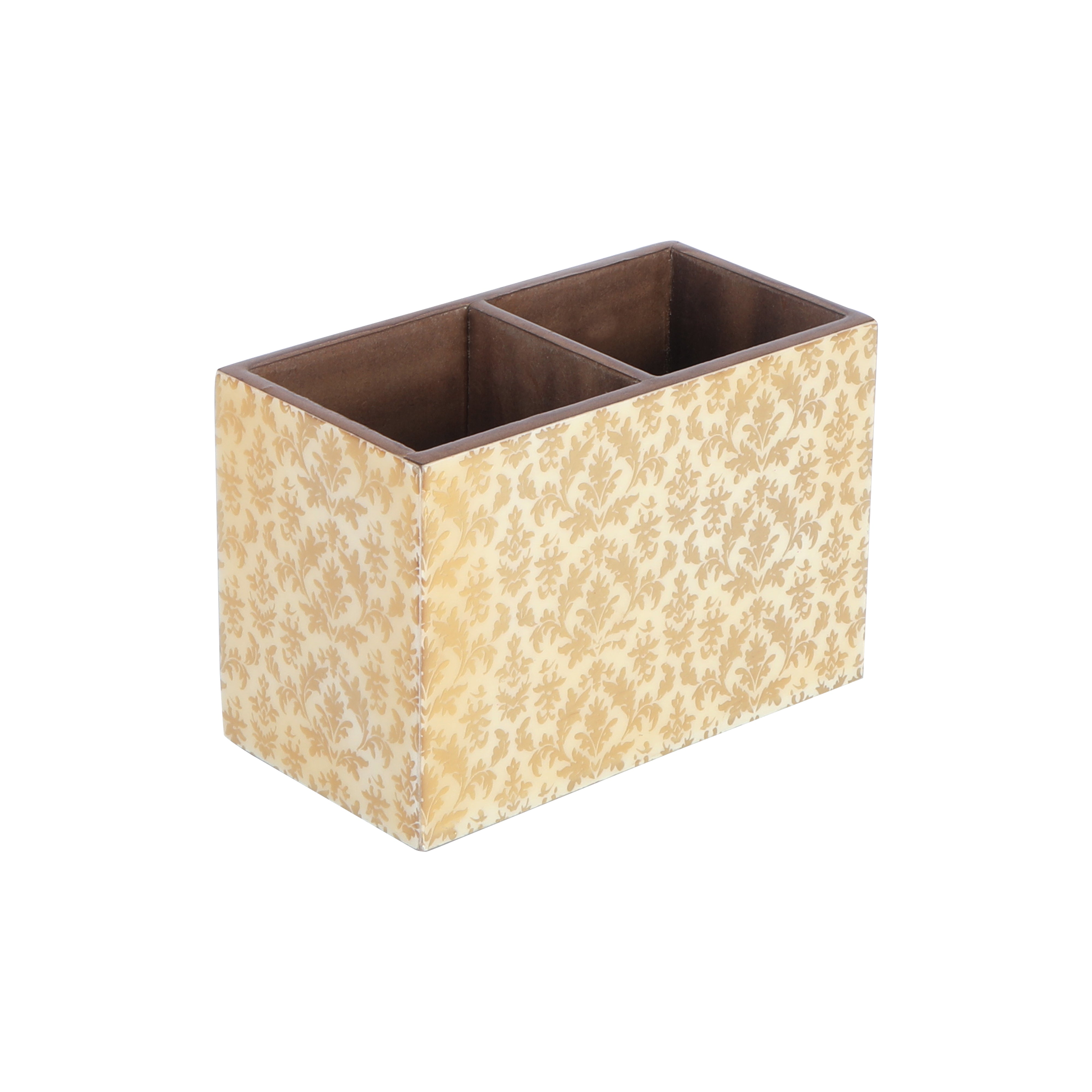 Caddy - 2 Partition - Cream Gold