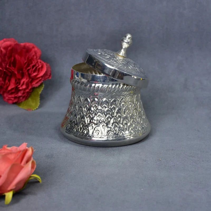 Brass Silver Plated Chitayi Jar