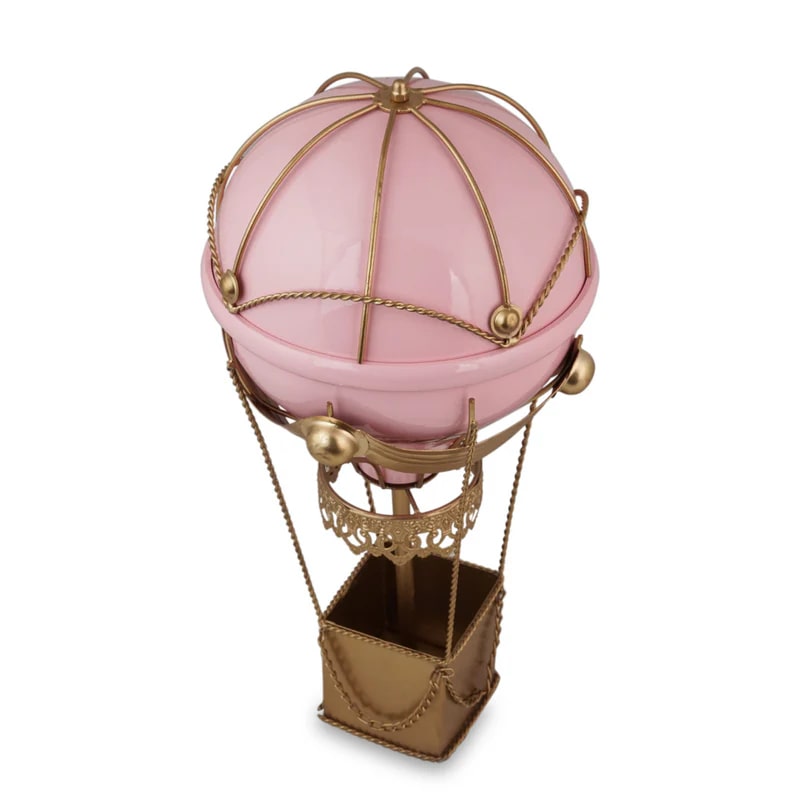 Metal Hot Air Balloon Jar - Pink