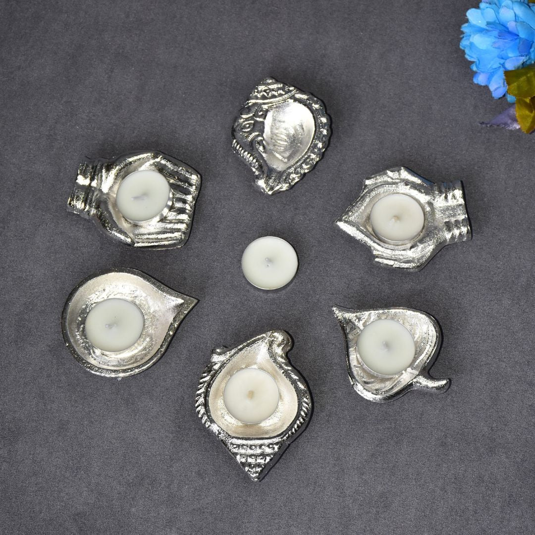 Metal Diya Set Of 6