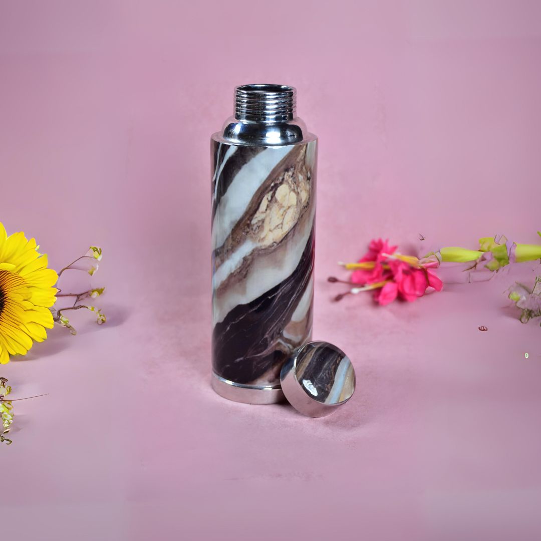 Brown Marble Copper Bottle Medium - 750ml