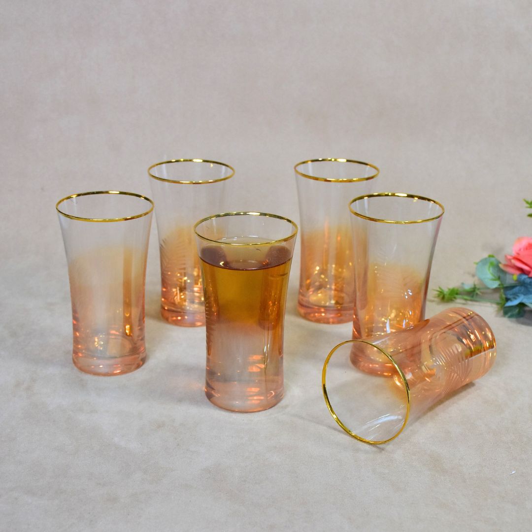 Water Glass Set of 6 - New Golden Maple Leaf