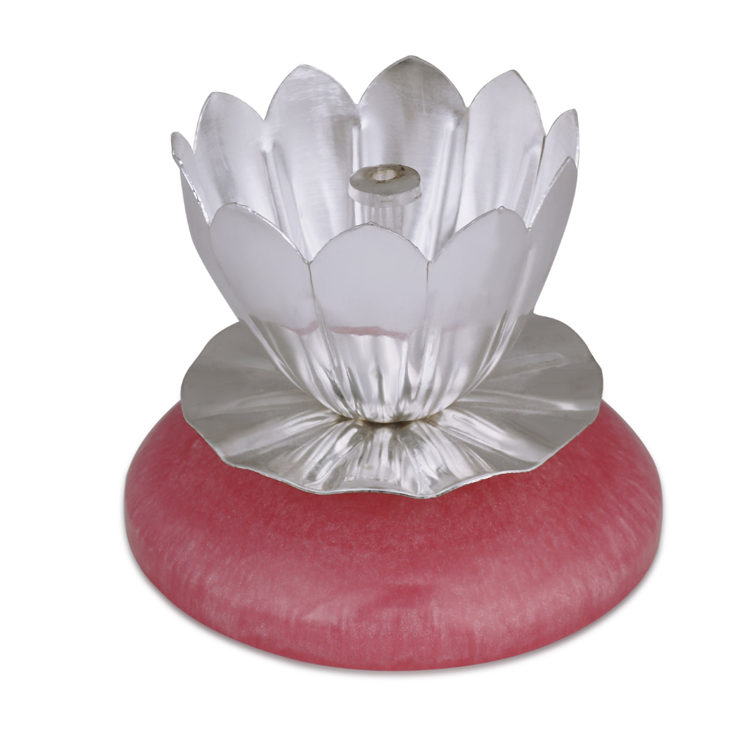 Small Diya With Pink Resin Base