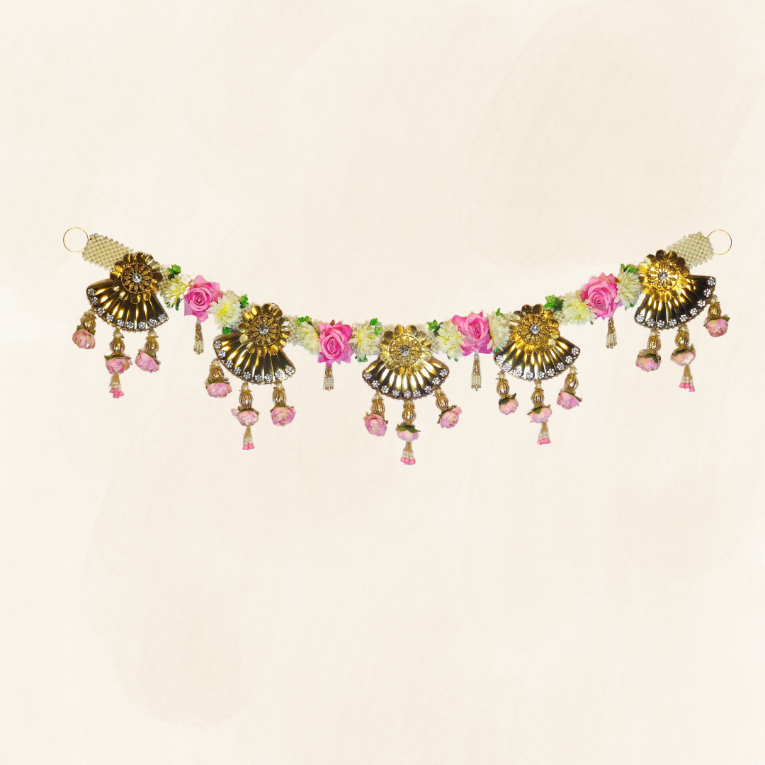 Gold Shell Floral Toran