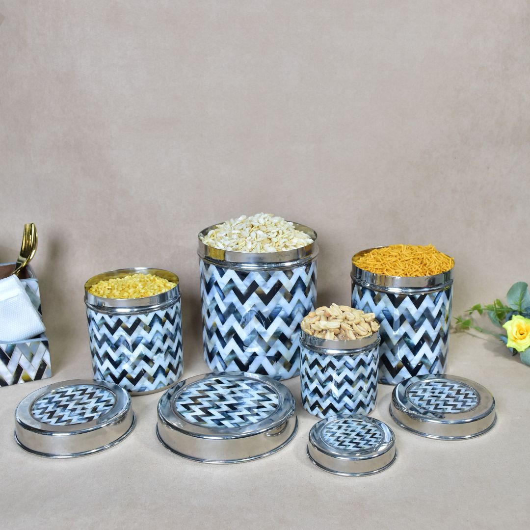 Zig Zag Jar Set Of 4