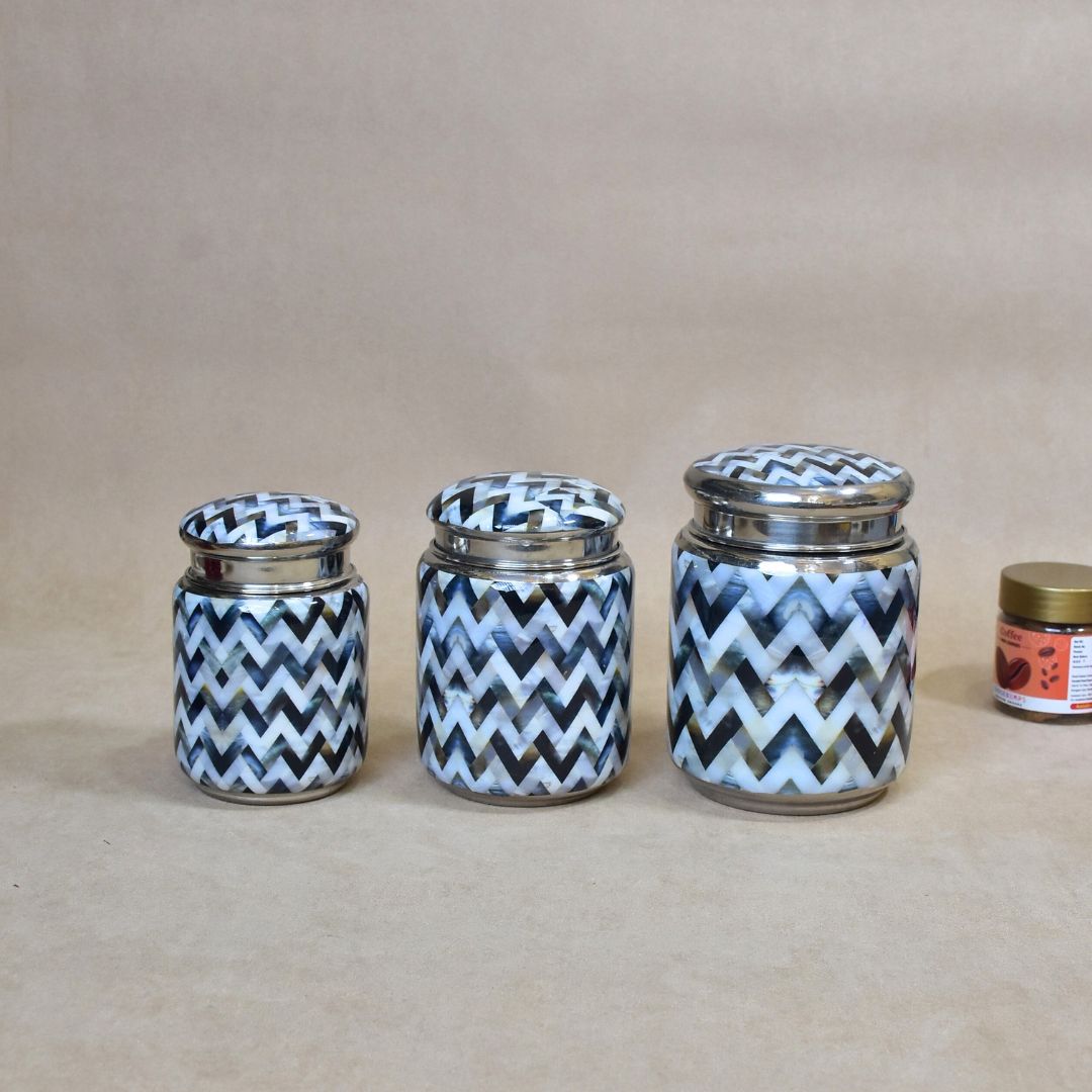 Zig Zag Jar Set Of 3