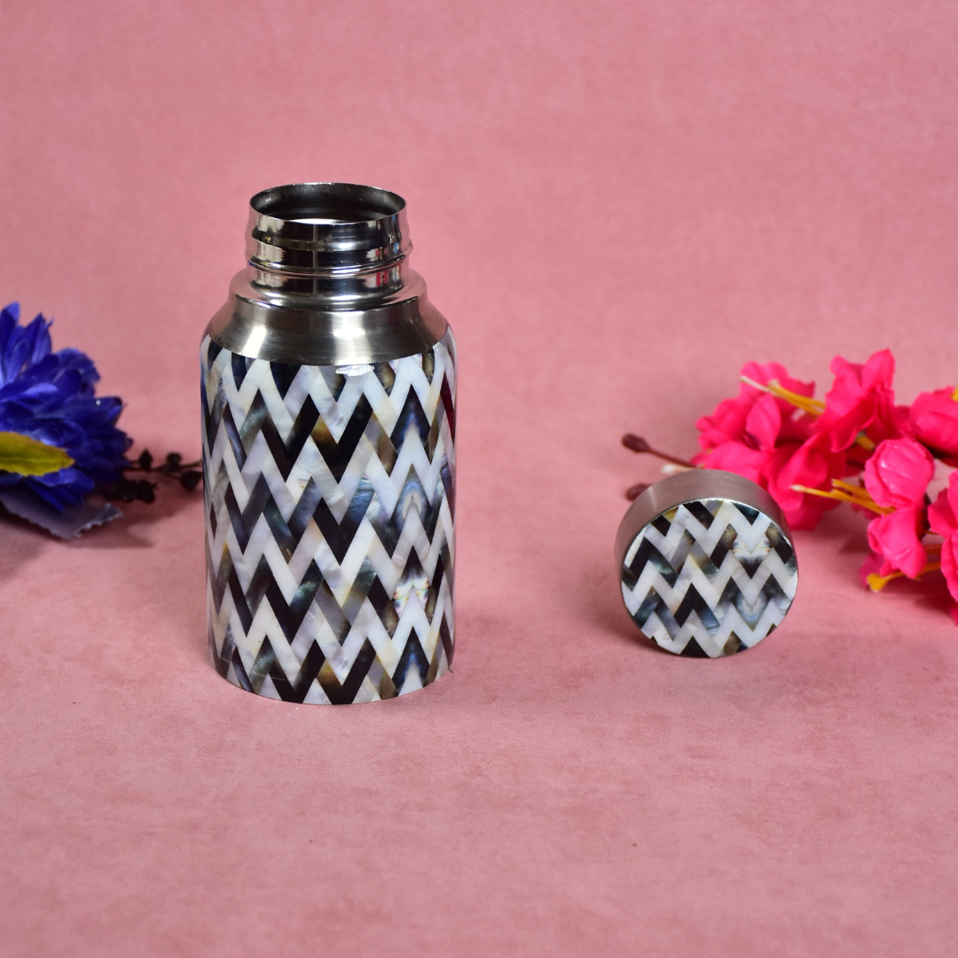 Stainless Steel Zig Zag Bottle - 350ml