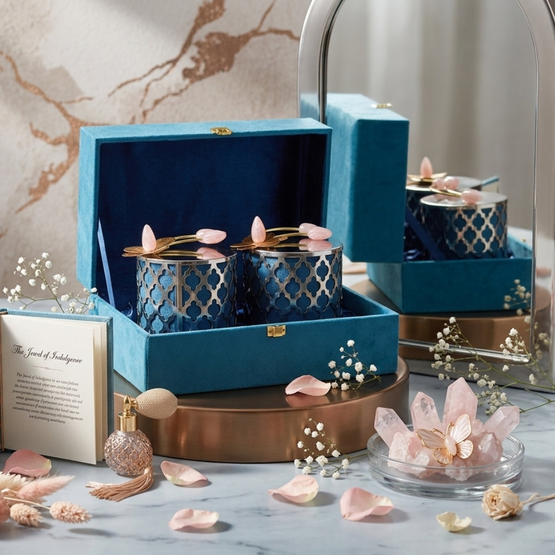 Silver Plated Lattice Glass Set of 2 with Velvet Gift Box | Festive Gift