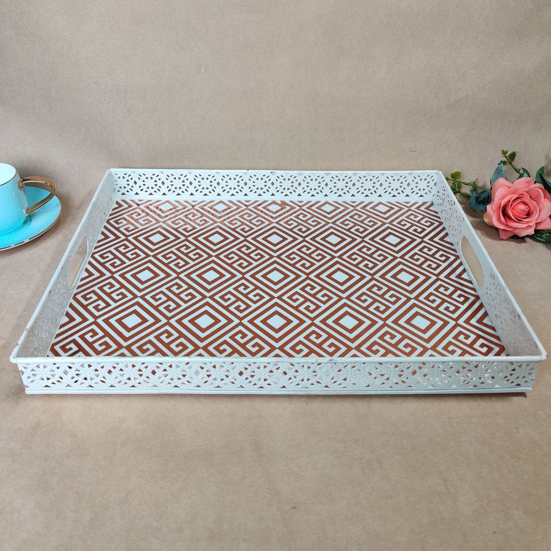 Single Tray - Large Copper & White