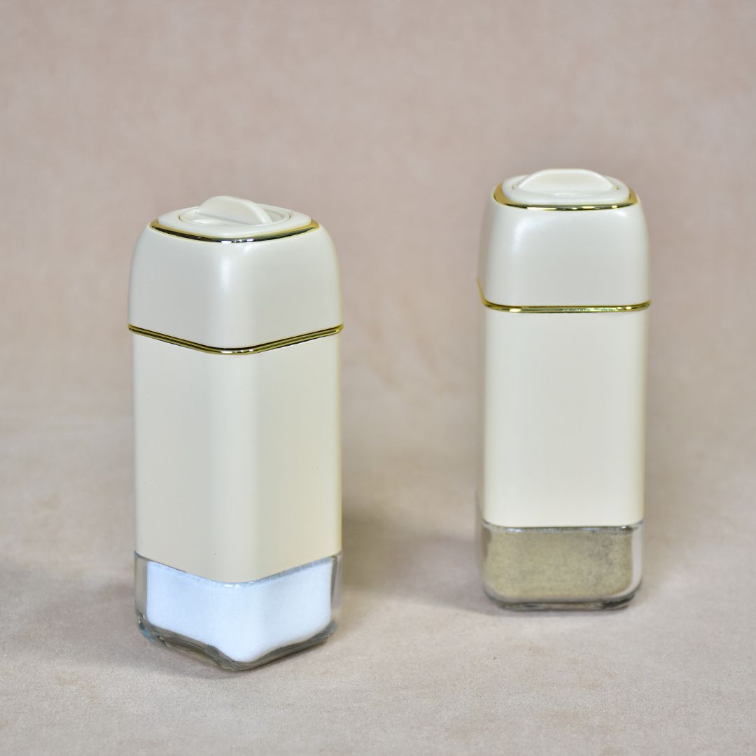 Salt & Pepper Shakers Set Of 2 - Cream