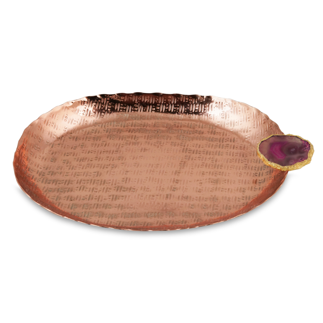 Copper Oval Platter 14"