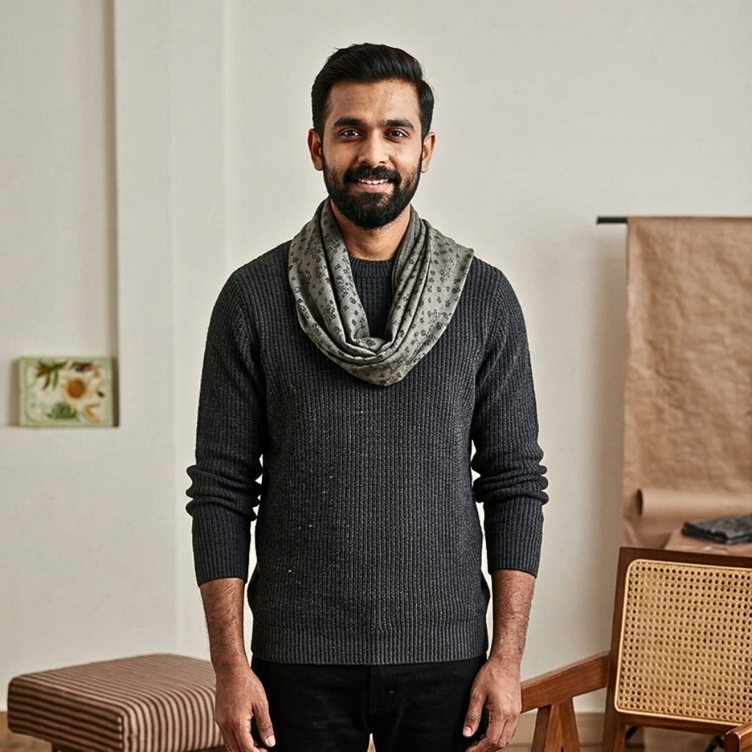Premium Unisex Cotton-Wool Blend Stole Gift Set