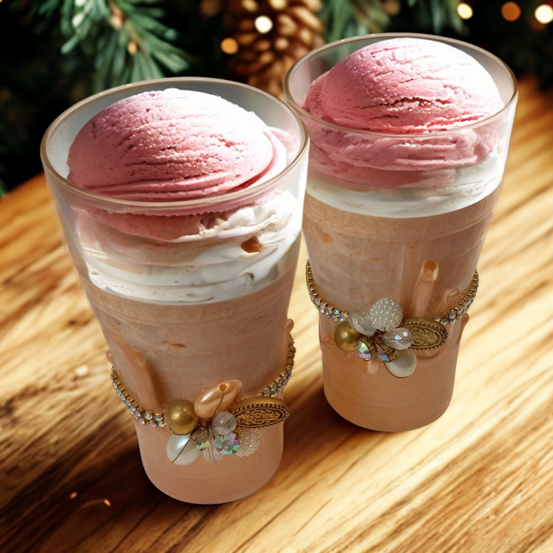 Gold Resin Mocktail Filigree Tall Glass Set of 5