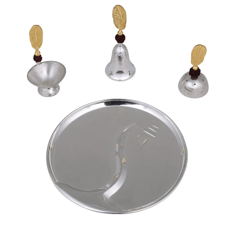 Pooja Thali Set Feather & Rudraksh