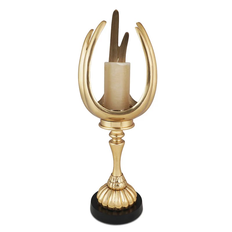 Metal Gold Candle Stand Small