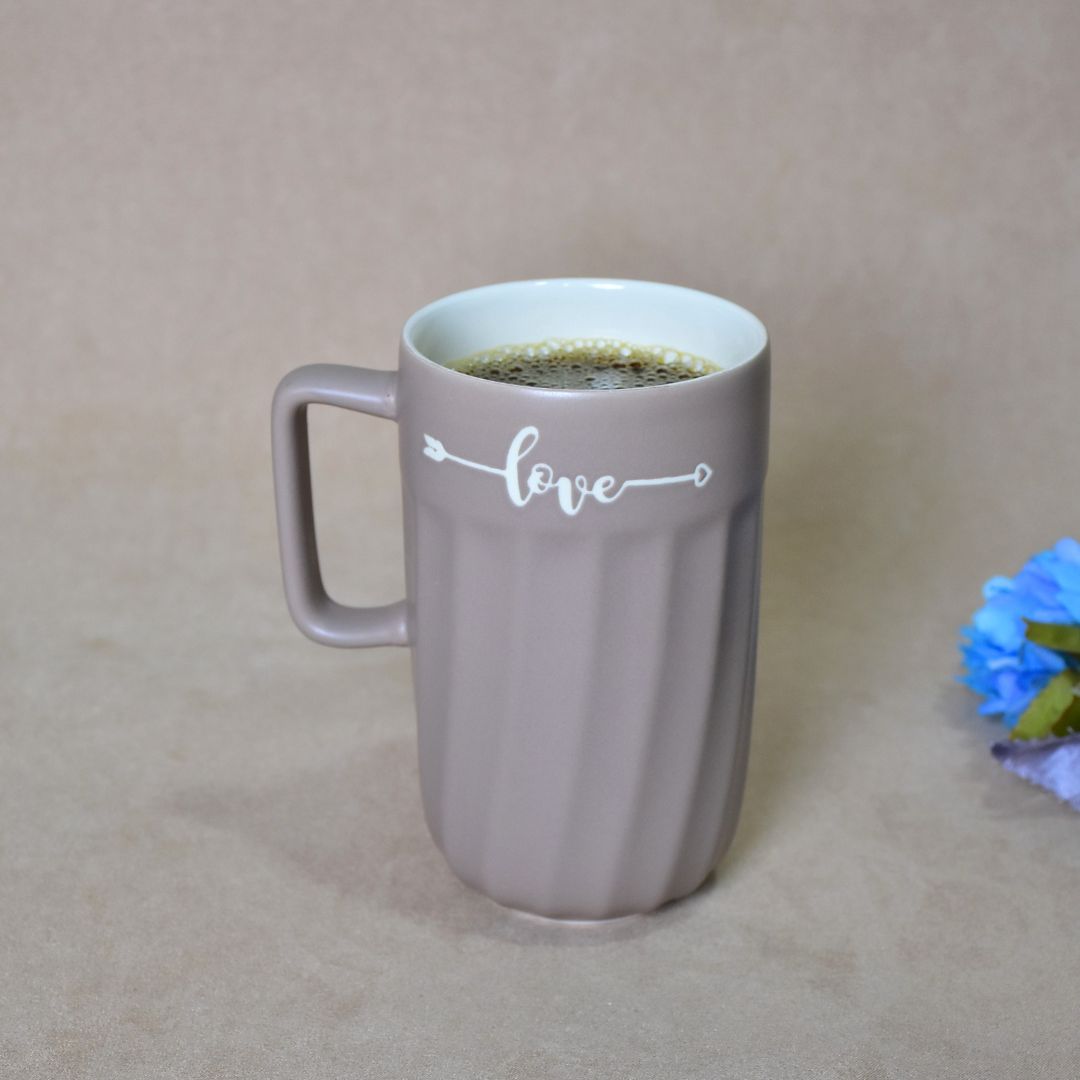 Love Ceramic Mug - Dark Cream