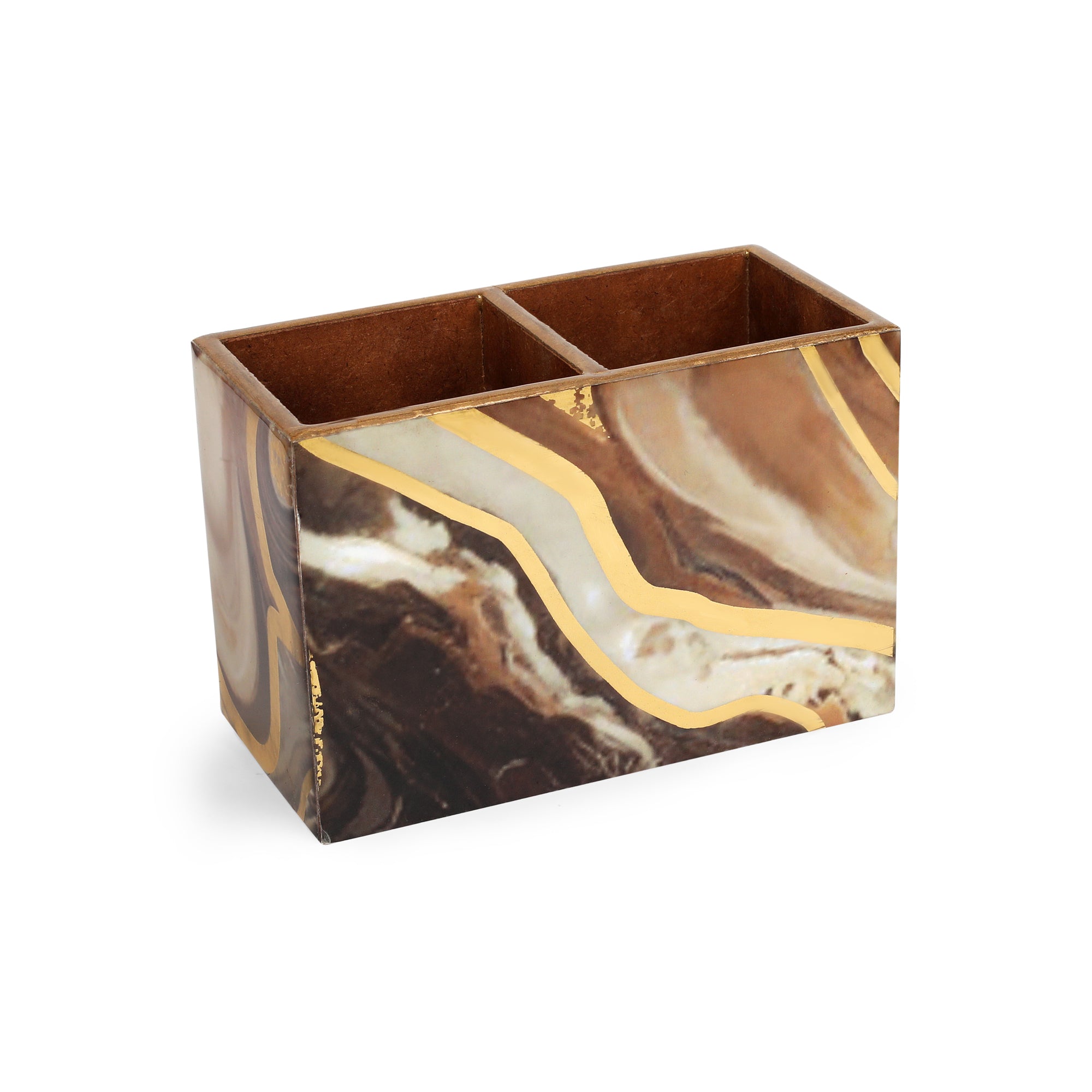 Caddy - 2 Partition - Brown Marble