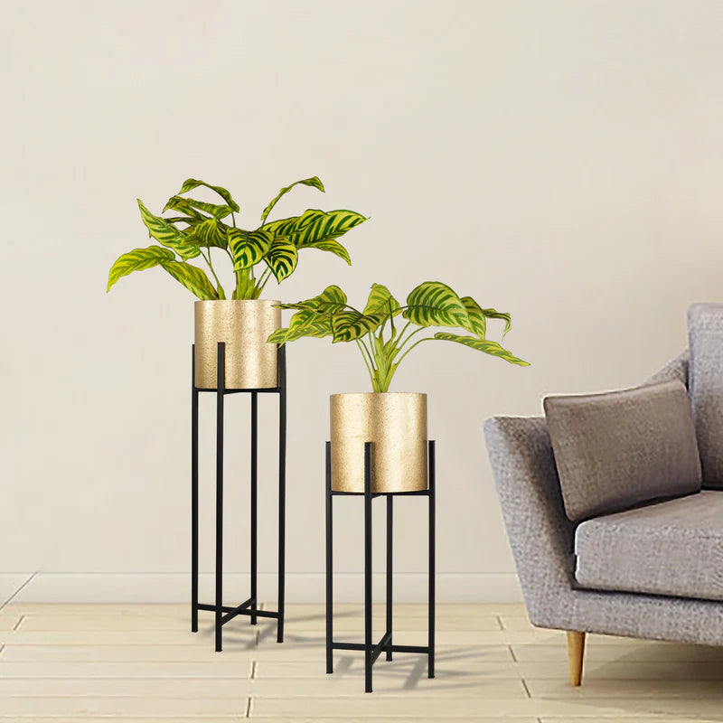 Decorative Minimalist Metal Planters Set of 2