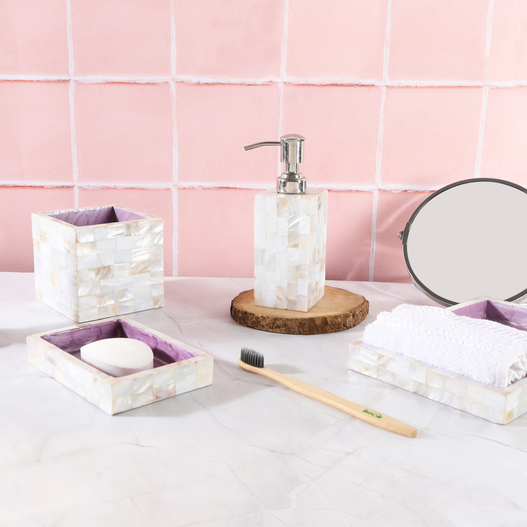 Bathroom Set - Purple Mother Of Pearl - The Home Co.