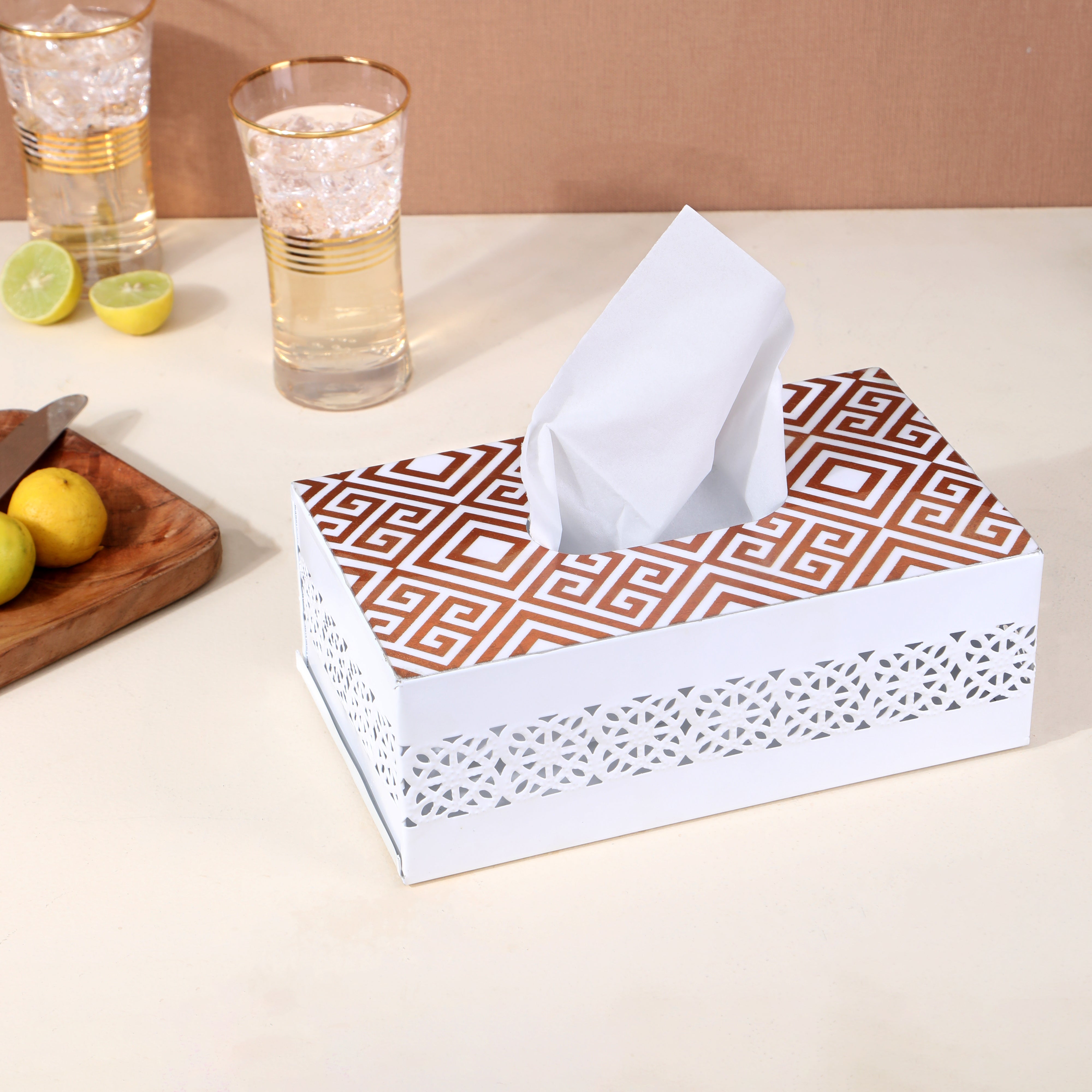 Tissue Box - Copper Metal