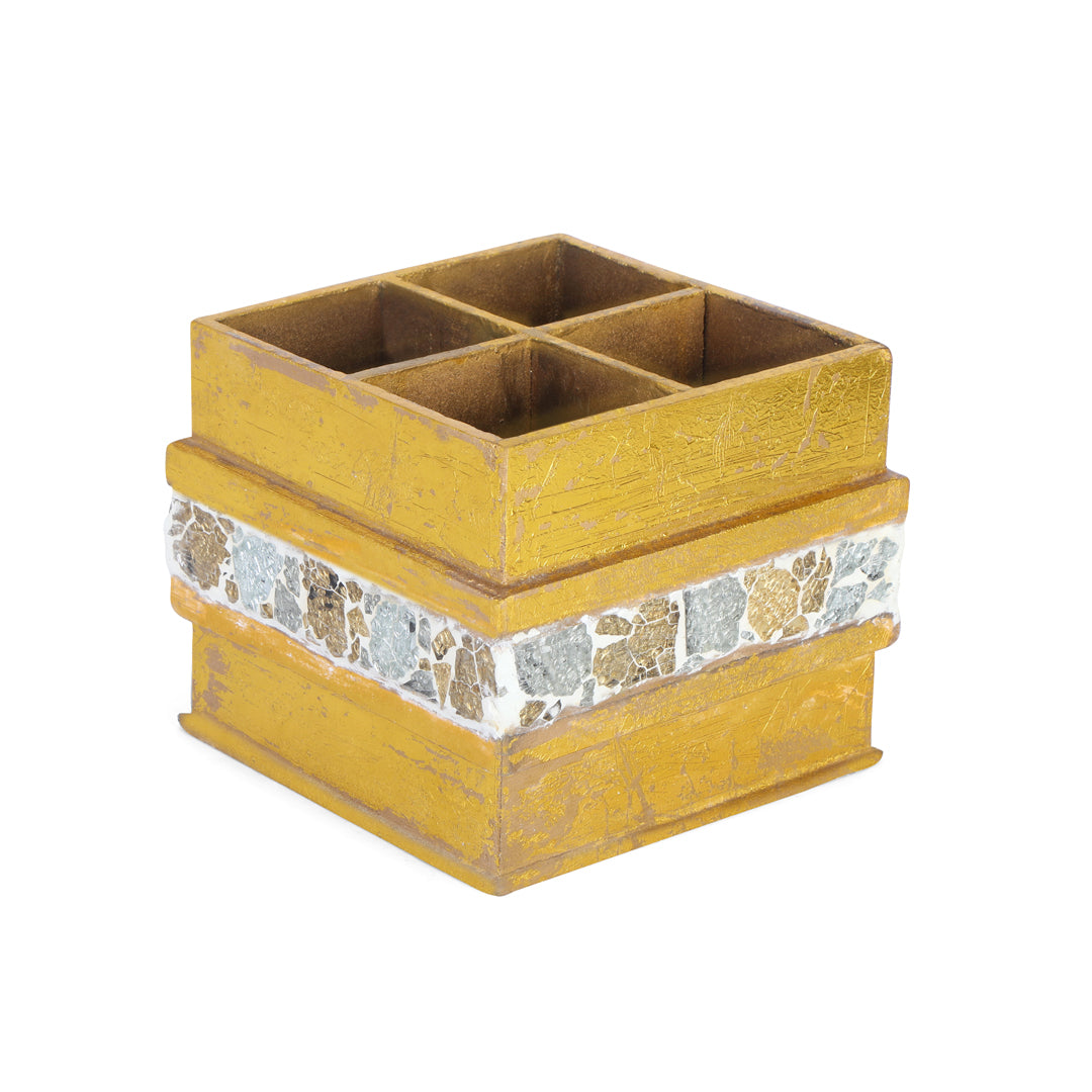 Caddy - 4 Partition - Gold Mosaic