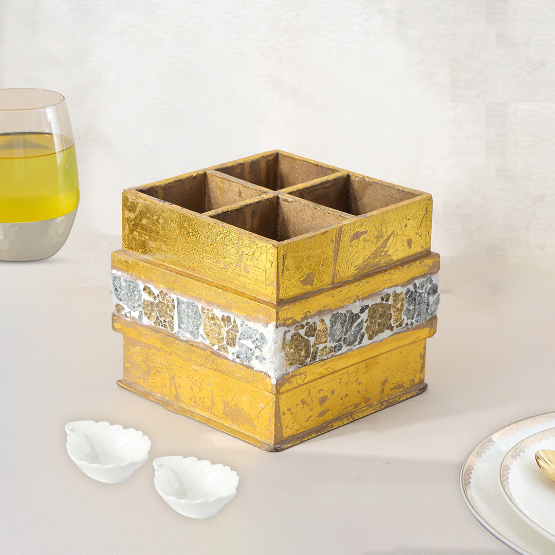 Caddy - 4 Partition - Gold Mosaic