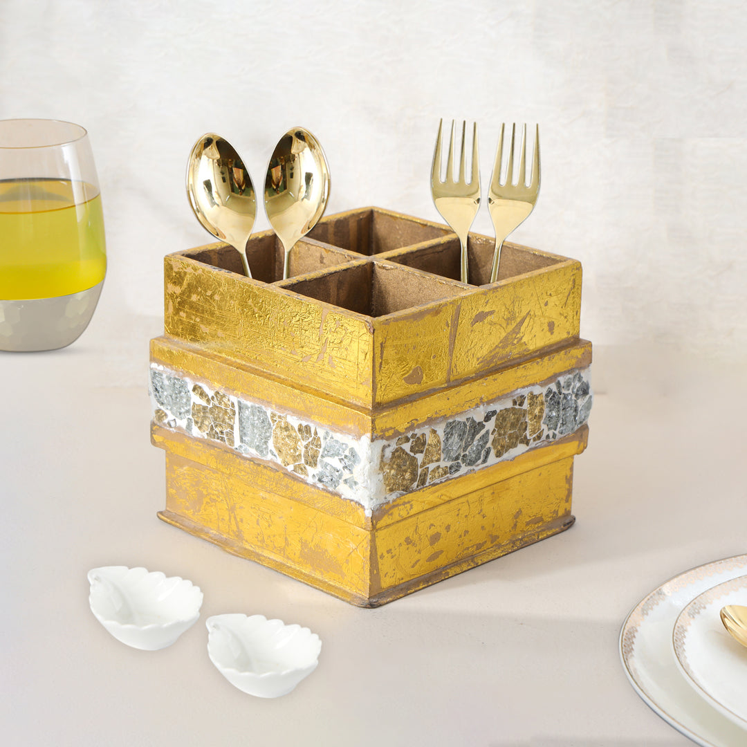 Caddy - 4 Partition - Gold Mosaic