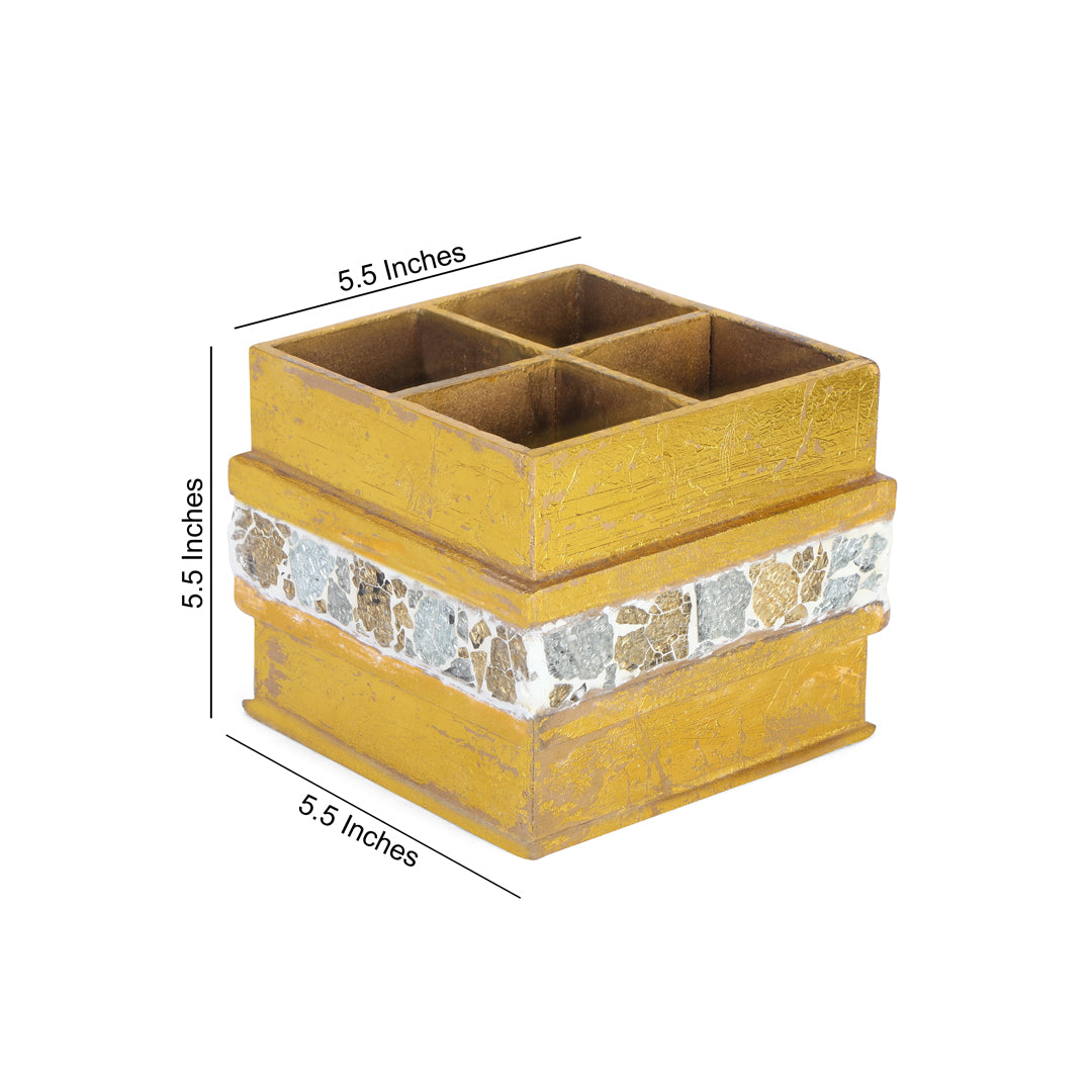 Caddy - 4 Partition - Gold Mosaic