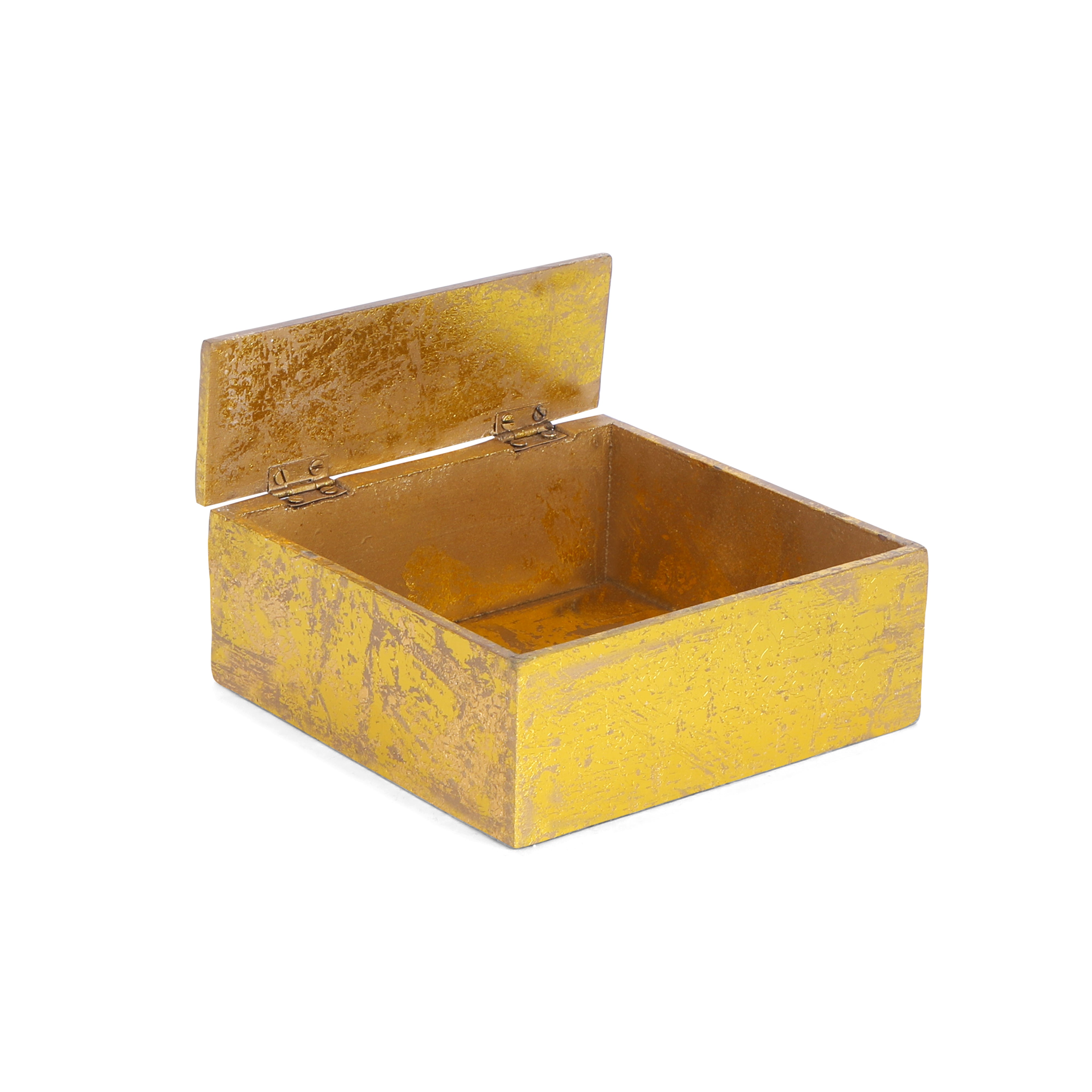 Square Tissue Holder - Gold Mosaic