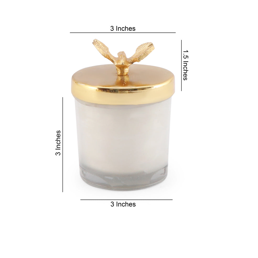 Candle Jar - Butterfly Lid Set of 2 Candle Holder 5- The Home Co.
