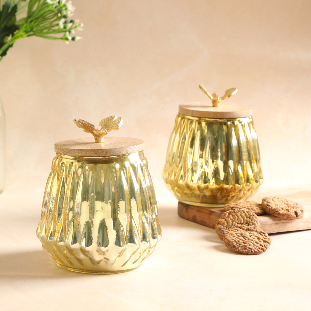 Glass Jar - Butterfly Kullar Metal Lid