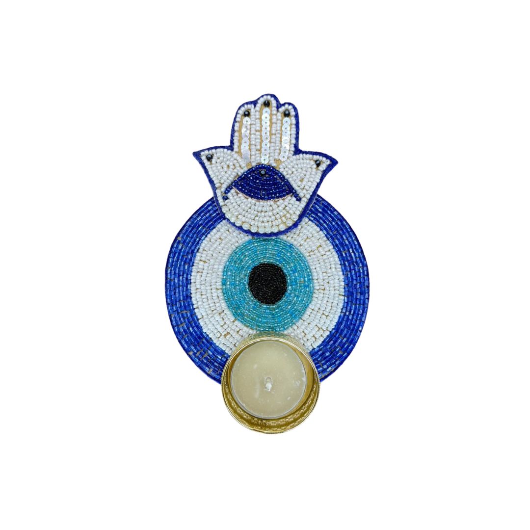 Evil Eye Tea Light Large Blue Set Of 2