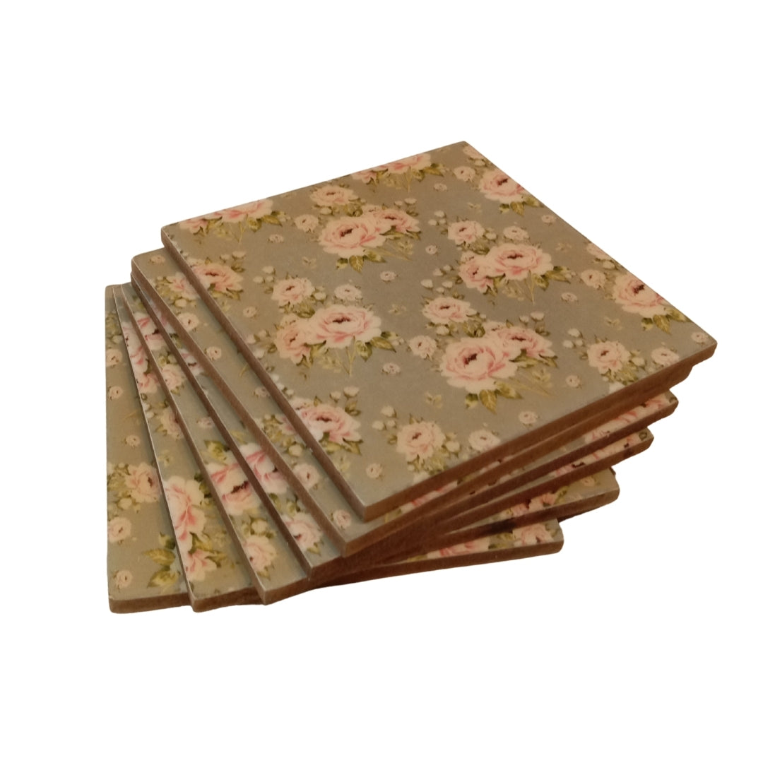 Green Rose Corporate Set- Coaster Set