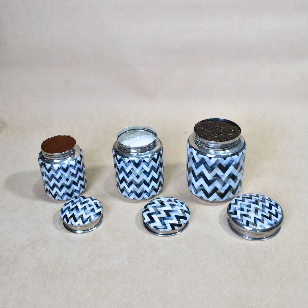 Zig Zag Jar Set Of 3