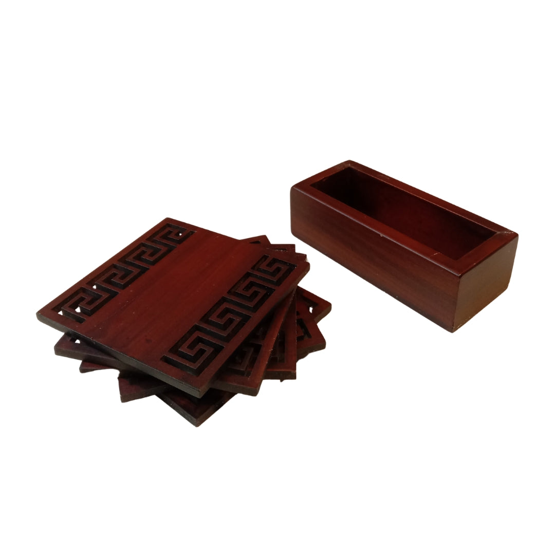 Versace wooden coaster set of 5