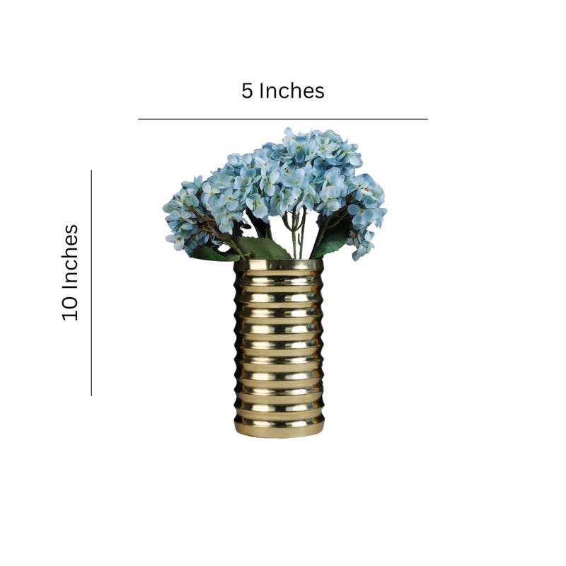 Aluminium Gold Flower Vase - Small