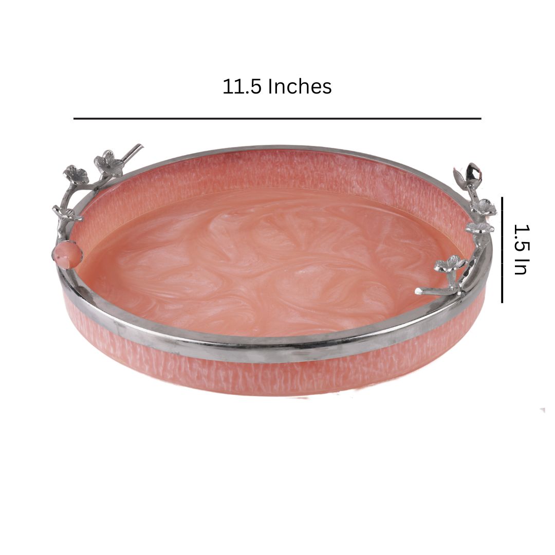 Pink Resin Platter Large