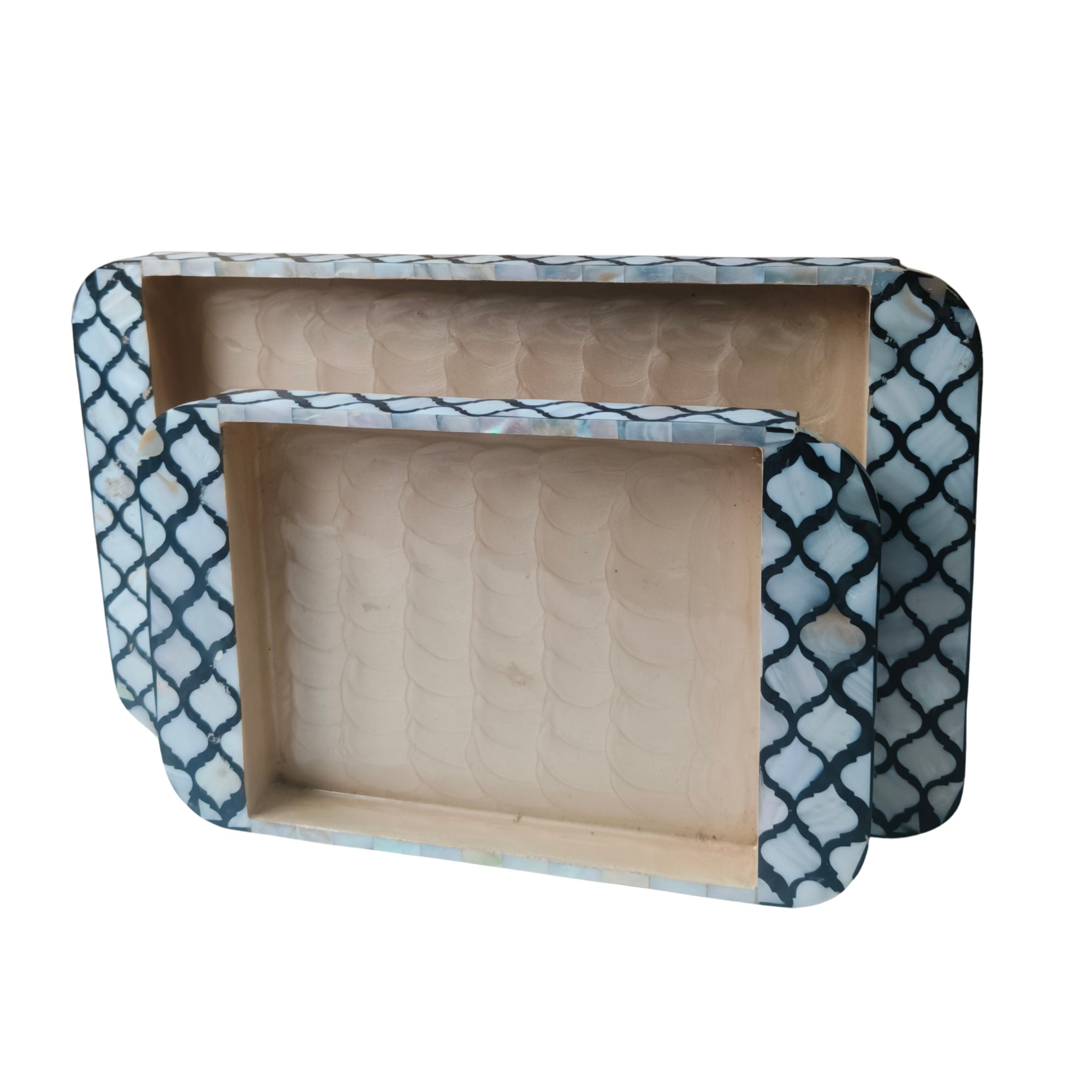 White Black Chemical MOP Tray set of 2