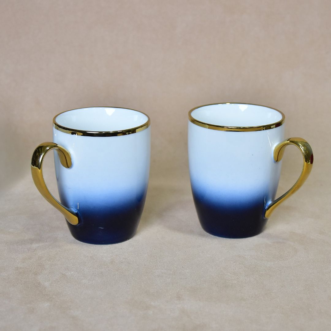 Ceramic Ombre Mug Set Of 2 - Blue