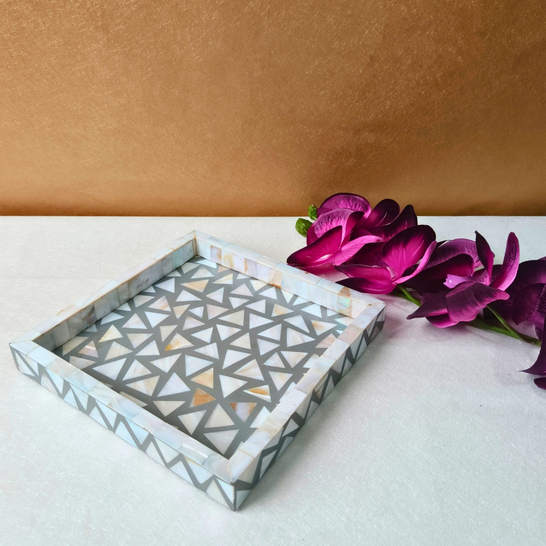 Square Grey Chemical Tray