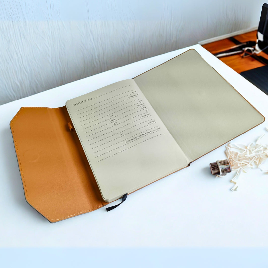 Black & Grey Flap Diary