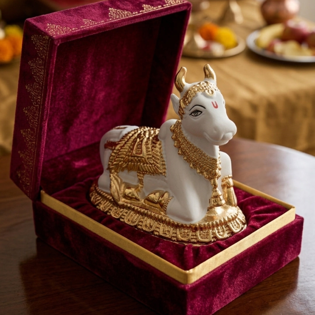 The Home Co- 24K Gold Plated The Divine Sentinel Fiber Nandi