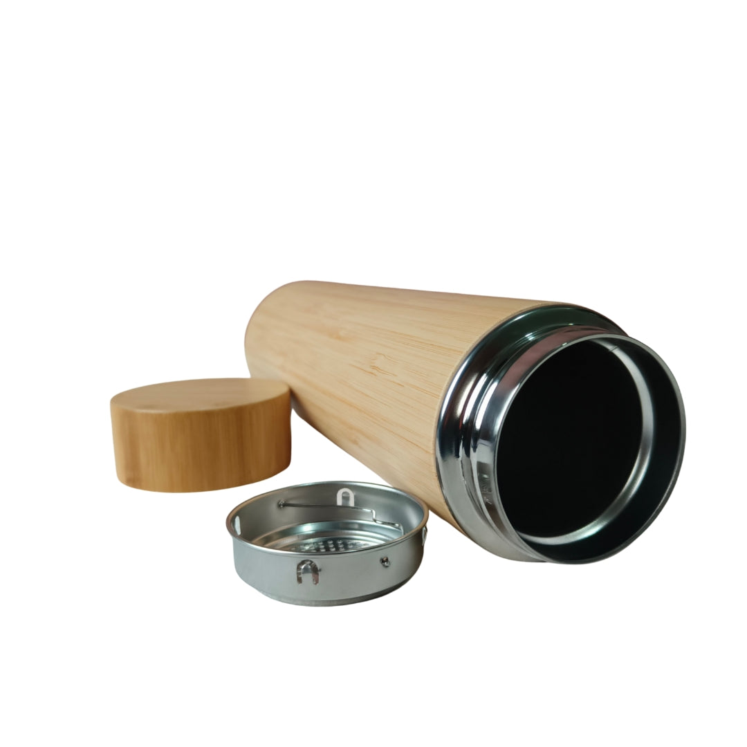 Bamboo Stainless Steel Bottle With Rim(750ml)