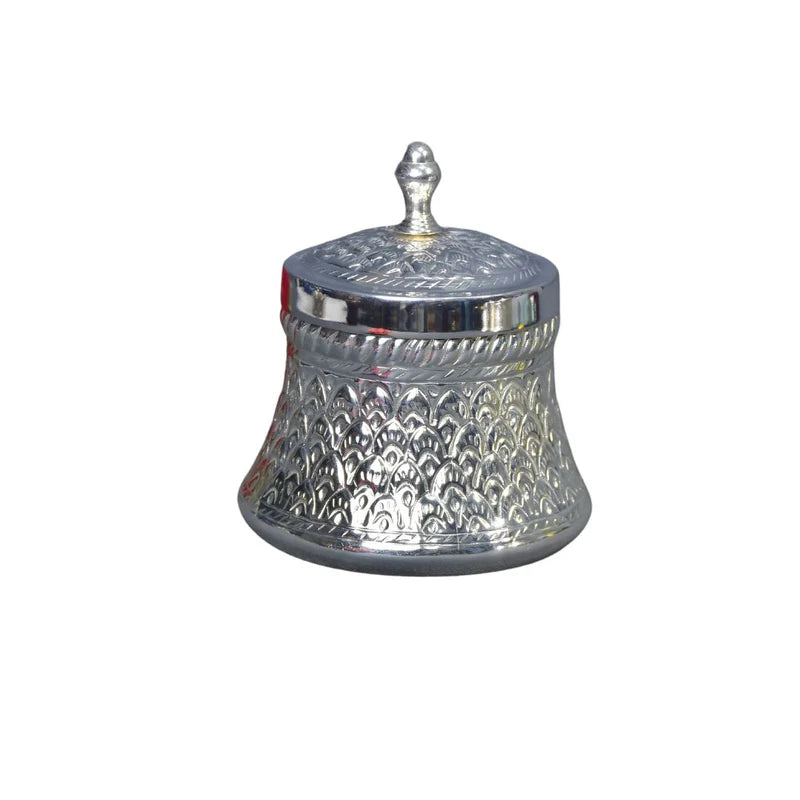 Brass Silver Plated Chitayi Jar