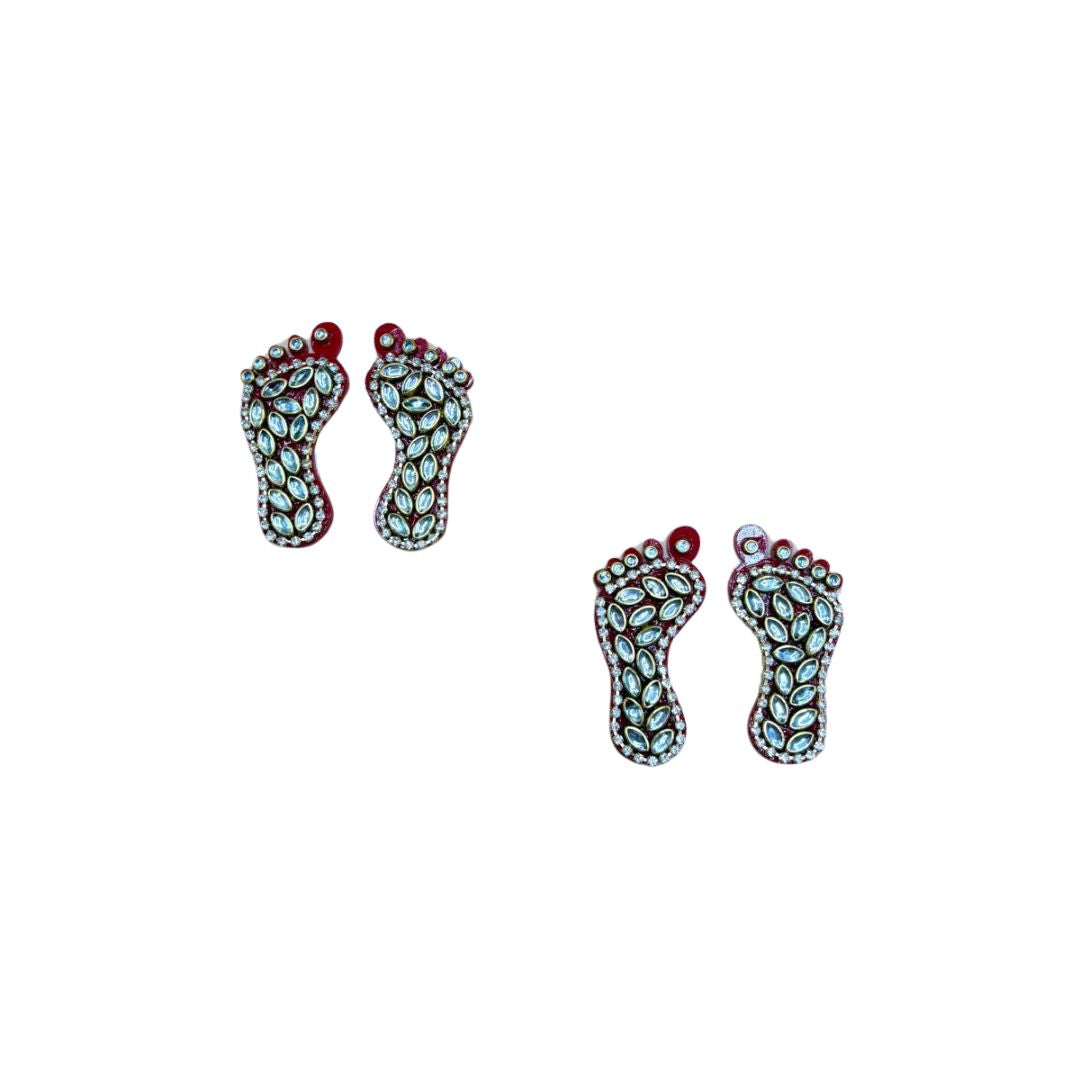 Laxmi Charan Set Of 2 - Red