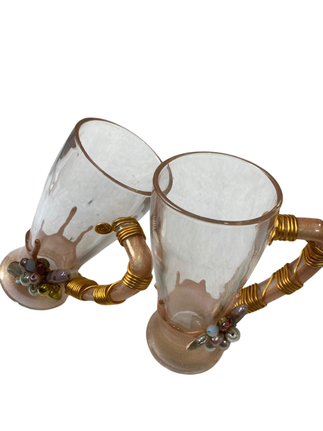 Gold Resin Mocktail Filigree Cup Set of 6