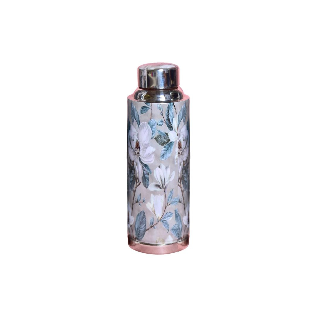 Grey Flower Copper Bottle Medium - 750ml